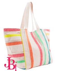 Multi Color Woven Canvas Totes