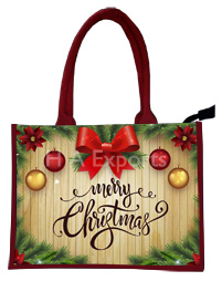 Custom Christmas Burlap Bags