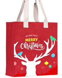 Large Burlap Christmas Gift Bags