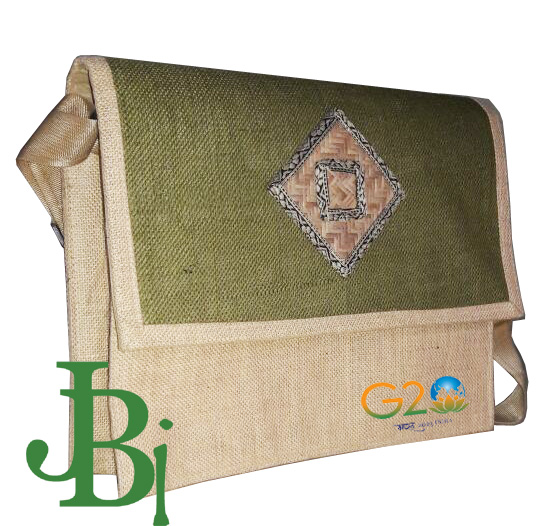 Green Jute Conference Bags with Flap